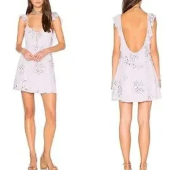 Show Me Your MuMu Lavender Floral Dress - Picture 1 of 6